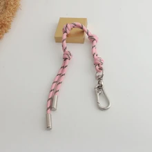 1 pieza Accesorio de llavero con charm de bolsa, accesorio decorativo hecho a mano de estilo minimalista, con cuerda hecha a mano, estilo deportivo, estilo de dinero antiguo, accesorios de llavero para hombres y mujeres