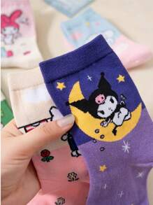 Sanrio 4 Pairs Sanrio New Cartoon Parent-Child Socks Cute Big Ear Dog Children Socks