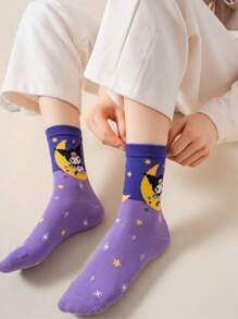 Sanrio 4 Pairs Sanrio New Cartoon Parent-Child Socks Cute Big Ear Dog Children Socks