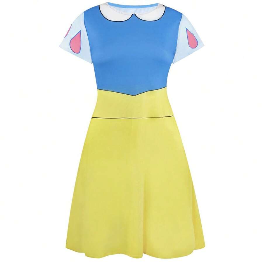 Disney Disfraz de vestido de la Princesa Blancanieves para mujeres/damas (Azul/Amarillo) - Azul/Amarillo - Ver 1