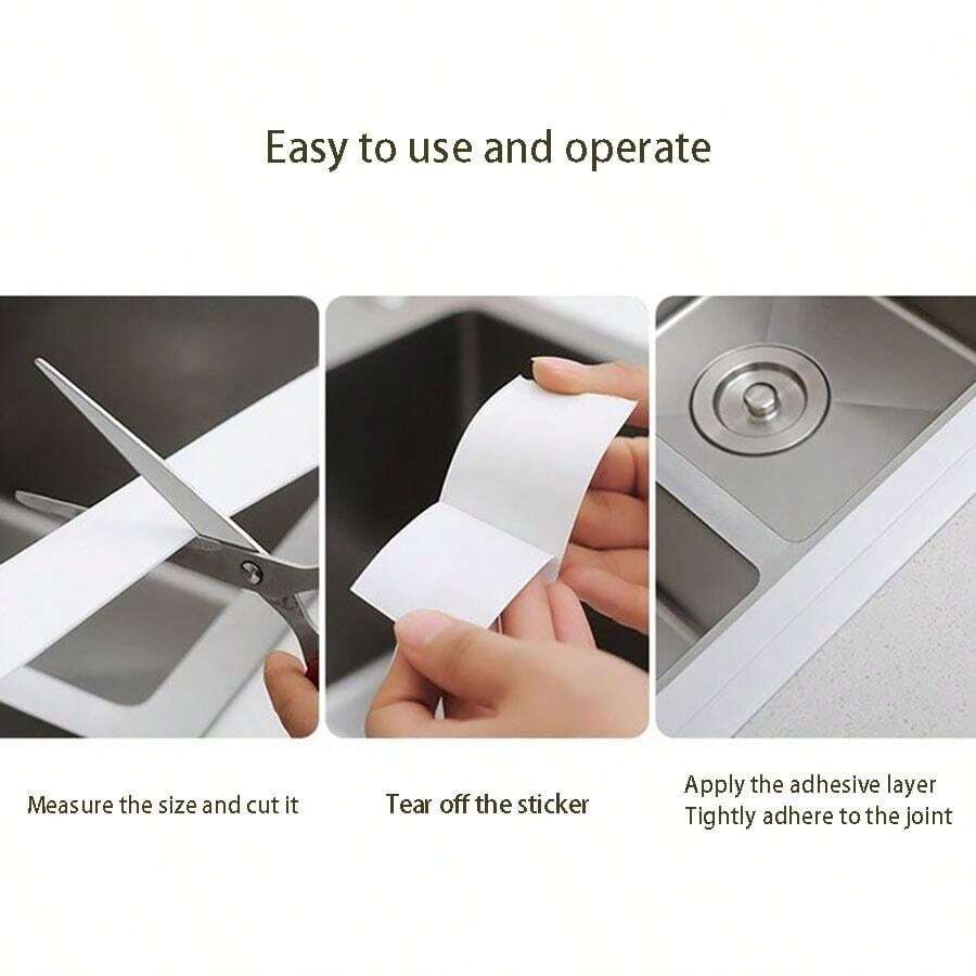 Waterproof & MildewProof Adhesive Tape, Kitchen Sink Crevice Sealing