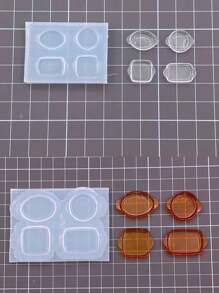 微型食物游戏逼真雕刻盘子模具，DIY 迷你托盘制作 UV 树脂硅胶模具