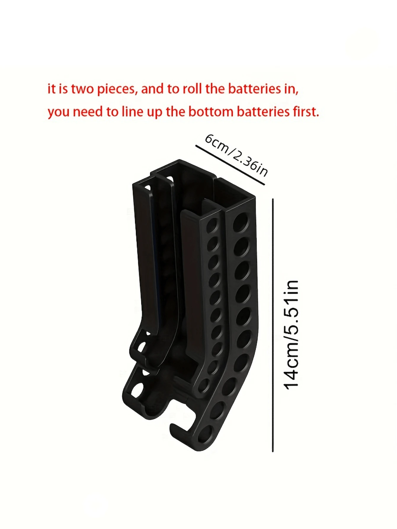 Battery Storage Organizer AA & AAA Combo Small Battery Keeper Wall