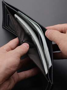 4.7 PU 皮革双折钱包 - 多槽信用卡夹、零钱袋、礼物 - 彩色 - 查看 4