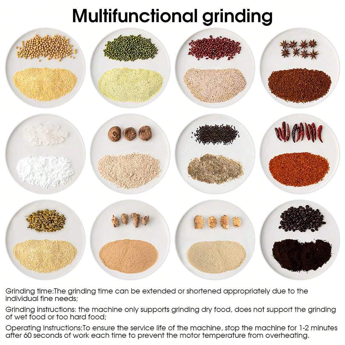 Electric Coffee Grinder Beans 500ml Grain Grinder Beans Grains Mill