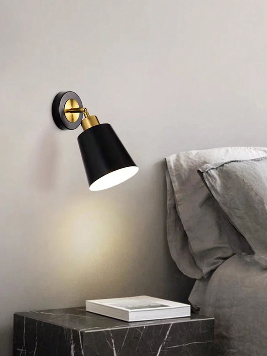 1 件床头阅读灯，可旋转 E27 插座壁灯，现代、简约、金属，适用于客厅、走廊、卧室、楼梯