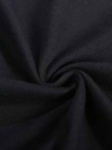 圣诞节闪亮圣诞树印花圆领休闲长袖 T 恤 - 黑色 - 查看 4