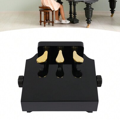 Adjustable Piano Pedal Extender Bench Sustain Keyboard Foot Damper Pedal Piano Pedal Extender Adjustable 3-Pedal Bench Sustain Keyboard Lifting Pedal