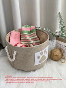 1pc Foldable Pet Storage Basket For Cat And Dog For Storage Pet Clothes - Ginger - View 7