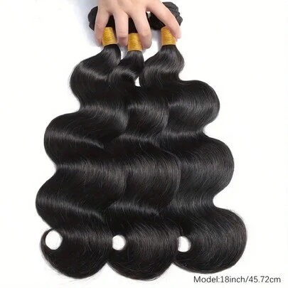 12A Lớp Body Wave 3 Gói Tóc Người Không Xử Lý Remy Brazil Tóc Người Body Wave Gói Tóc Dệt Cho Phụ Nữ Gói Tóc Dệt Ướt Và Lượn Sóng Tự Nhiên Màu Đen Tóc Người Thật