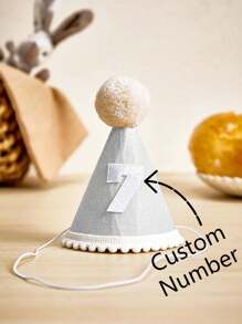 1pc Custom Boys Girls Birthday Number Hat, Personalized Kids Mini Number Hats, Custom Headband Birthday Party Decoration, Custom Adult Anniversary Hats, Personalized Cake Smash Party Hat, Custom Party Supplies, Celebration Decoration, Birthdays, Idea Gift For Valentine's Day, Or Anniversaries, Wedding Gift, Couples Gift, Holiday Gifts Back To School Winter Gift Ideas Boy Girl Valentine's Day