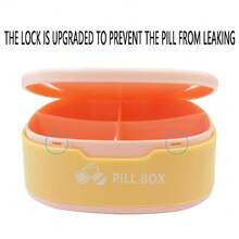 Hộp đựng thuốc du lịch, hộp đựng thuốc nhẹ, di động, chống thấm nước, đựng thuốc, vitamin, dầu cá, trong túi xách, tên viết tắt, họa tiết 26 chữ cái - Hồng - Xem 4