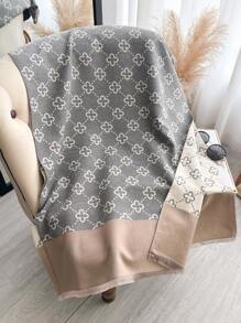 1pc Women Autumn/Winter Women Scarf, Jacquard Faux Cashmere Fashion Versatile Air Conditioning Shawl, Thick Warm Scarf For Daily Use - Multicolor - View 3