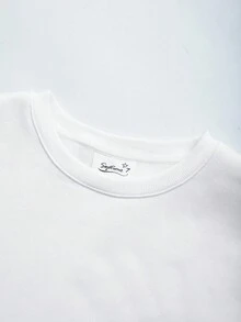 Women's Casual Drop Shoulder Warm Cotton Lined Pullover Sweatshirt, Loose Design With Graphic, Comfortable & Versatile For Autumn/Winter