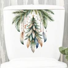 创意圣诞卡通厕所装饰墙贴，防水可移除浴室墙贴 - 多色 - 查看 33