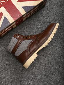 Women's Fashion Walking Shoes Casual Non-Slip Chukka Boots - màu nâu - Xem 5