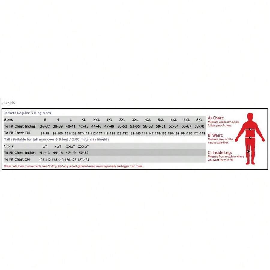 Duke Mens D555 Windsor Kingsize Jacket (Navy) SHEIN USA