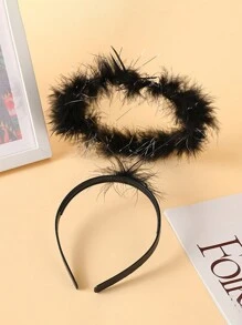 3 件/套人造羽毛白色天使和黑色天使翅膀、头带和魔杖角色扮演道具套装，适合舞台表演、时尚摄影和装扮派对，男女通用万圣节天使光环舞会 - 彩色 - 查看 36