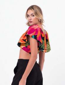 Cropped Blouse Ivy Pequiá - màu xanh lá - Xem 4