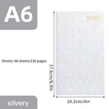 1Pc 2025 A6 Agenda Book Colorful Portable Travel Pocket Book Cute Planner Leather Notebook Self-Discipline Punch Card Small Notepad For Students - Multicolor - View 2