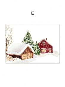 1PC Christmas Gallery Wall Set Nutcracker Winter Deer Snow Truck Posters Of Wall Art Canvas Print Picture Festive Holiday Home Decor No Frame - Multicolor - View 32