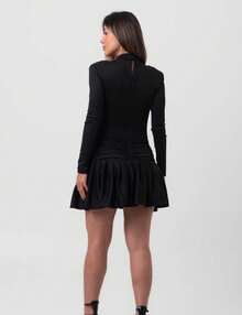 Short Black Lurex Ballet Dress Labrava - 黑色 - 查看 2