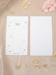 10/30/50pcs Gift Packaging Card For Hair Clips, Brooch, Jewelry Display - White - View 7