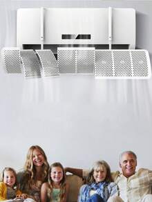 GSTARAM 窗式空调挡风玻璃，空调挂式出风口挡风玻璃，房间空调窗挡板，适用于所有壁挂式空调的空调机组挡板（基本无过滤器） - 白色 - 查看 5