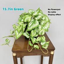 1/3 件人造悬挂植物，27.5/15.7 英寸假常春藤叶，人造盆栽藤蔓悬挂装饰，适用于婚礼墙壁、家庭、房间、庭院、室内或室外、办公室装饰（无盆） - 彩色 - 查看 12