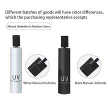 1 pieza Paraguas de viaje plegable automático a prueba de viento y agua de unicolor para escuela, oficina, hogar, verano, playa, viajes, regalos para damas de honor, decoración de habitación, playa, viajes, para hombres, para mujeres, vacaciones en la playa, verano, vacaciones, artículos esenciales de viaje - Multicolor - Ver 6