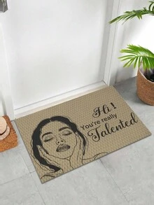 1 tấm thảm chùi chân, thảm chùi chân trong nhà chống trượt thời trang cho nữ, thảm chùi chân ngoài trời cho phòng khách, phòng ngủ, phòng tắm, trang trí nhà bếp - Nhiều màu - Xem 1