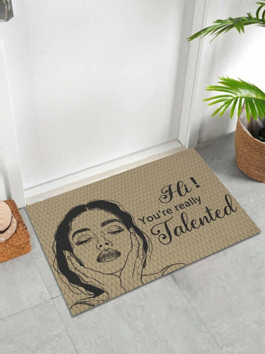 1 tấm thảm chùi chân, thảm chùi chân trong nhà chống trượt thời trang cho nữ, thảm chùi chân ngoài trời cho phòng khách, phòng ngủ, phòng tắm, trang trí nhà bếp - Nhiều màu - Xem 1