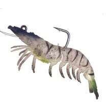 1 件装软虾式软塑料鱼饵，高品质耐用淡水和咸水游泳饵，适合鲈鱼垂钓