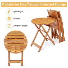 3 Pieces Outdoor Patio Bistro Set,Outdoor Folding Table And Chairs,Patio Furniture Sets With Folding Patio Round Table And Chairs,Bistro Table And Chairs Set For Garden,Backyard,Balcony,Porch