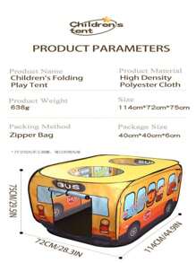 1 个弹出式游戏帐篷，带 3 个开口和手提袋，最适合儿童兴趣学习、角色扮演游戏、角色扮演道具、室内和户外玩具、适合野餐和玩耍、无需组装、携带方便、款式新颖、生日、圣诞节的理想礼物、帐篷、儿童帐篷、儿童帐篷