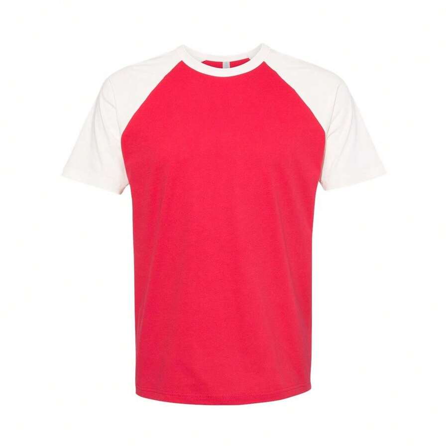 Next Level Unisex Cotton Raglan T-Shirt - (SA6792) - Red - View 1