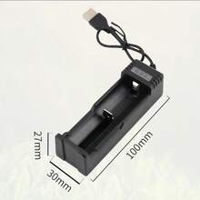 1 pin 18650 Lithium Ion 3.7v Đèn pin sạc có đầu nhọn Đèn pha quạt 4.2v Đèn pin độ sáng cao + 1 pin 18650 Lithium Ion USB 3.7v dung lượng lớn 26650/16340/14500/10440 Bộ sạc đa năng, Phụ kiện cắm trại - Một pin 18650 + một bộ sạc USB - Xem 6