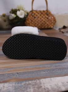Fluffy Dikke Bodem Pantoffels Voor Dames, Buiten/Binnen Warme Harige Platform Wedge Hak Huisschoenen, Herfst/Winter