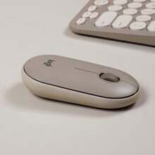 Logitech Wireless Bluetooth Pebble Mouse, Solid Color Pebble Shaped, Suitable For Office, Mac, IPad, Laptop, Desktop Computer (Grey) - Grey - View 7