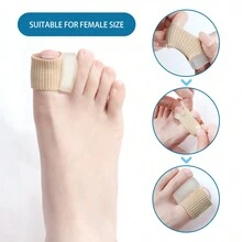 1 对/1 件柔软硅胶脚趾分离器，适合女性日常使用 - 米色 - 查看 3