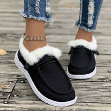 1 Pair Comfortable Padded Warm Non-Slip Durable Casual Shoes For Women - Black - View 7