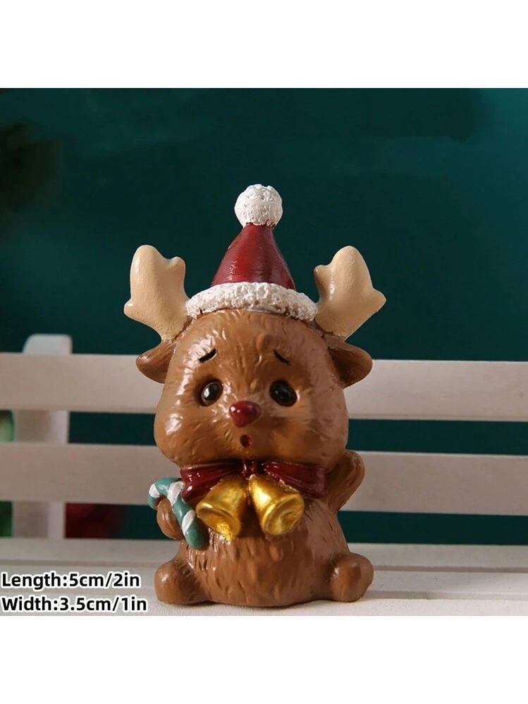 KKSJK Set De 27 Mini Figurines Noël Magique : Train En Bois, Guirlande LED Lumineuse, Père Noël, Élan & Bonhomme De Neige – Décoration Table Festive Idéale Pour Noël !