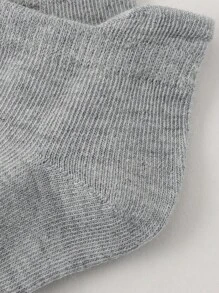 3 Pairs Classic Black/White Unisex Baby/Toddler Soft Ankle Socks, Suitable For All Seasons - White - View 3