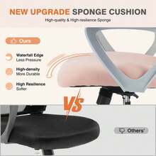 Sweetcrispy Ergonomic Drafting Chair Tall Standing Desk Office Chair - Pink + ABS+PC - View 3