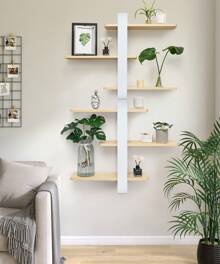 Scaffali audiovisivi - Bianco e legno - Visualizzare 6
