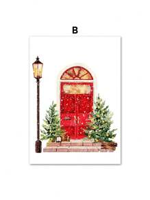 1PC Christmas Gallery Wall Set Nutcracker Winter Deer Snow Truck Posters Of Wall Art Canvas Print Picture Festive Holiday Home Decor No Frame - Multicolor - View 5