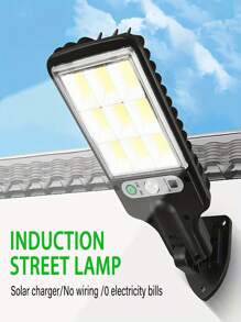1pc 2200W Outdoor Solar Motion Sensor Floodlight - With Remote Control And LED Wall Light Functions, Motion Sensor Garden Security Light - Energy Saving Waterproof, Outdoor Wall Porch Garage Driveway Lamp