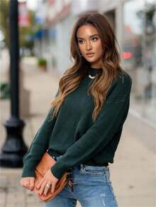 European & American Fashionable Casual Knit Sweater Women Loose Pullover