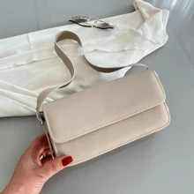 Vintage Square Women's Bag With Two Buckles - Màu nâu  Mocha - Xem 6