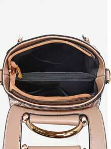 Bolso cuadrado pequeño con solapa de unicolor para mujer, bolso de hombro, bolso cruzado de moda mini, cartera de hombro con hebilla decorativa para mujer, bolso pequeño - Multicolor - Ver 4